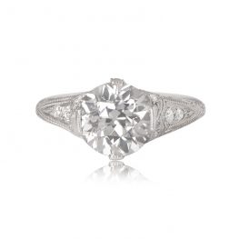 D color old European cut Diamond Ring Aveyron Ring 10660