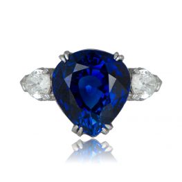 Antique Pear Cut Sapphire Ring
