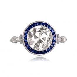 11019 TV Diamond and Sapphire Engagement Ring