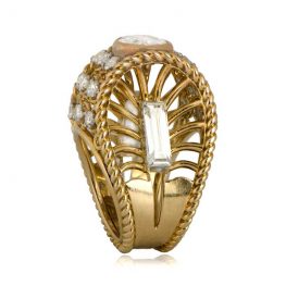 French Gold Engagement Ring