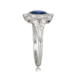 sapphire and diamond platinum ring