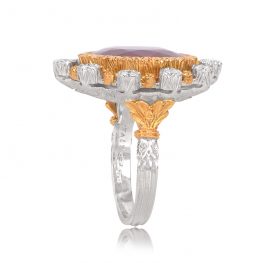 Mario Buccellati Ruby and Diamond Ring Top Side View