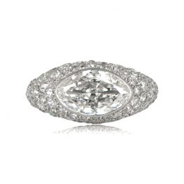 Antique marquee engagement ring