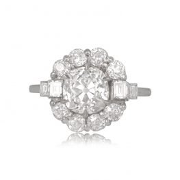 Old European Cut Diamond Cluster Earrings Genova Ring 11903