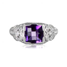Front Verona Amethyst Ring
