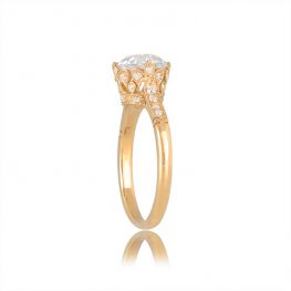 1.63ct Yellow Gold Old European Cut Engagement Ring 11930