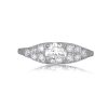 Platinum and Diamond Handcrafted Engagement Ring - Groton Ring