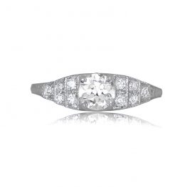 Platinum and Diamond Handcrafted Engagement Ring - Groton Ring