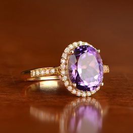 Utica Amethyst Ring Top Tilt