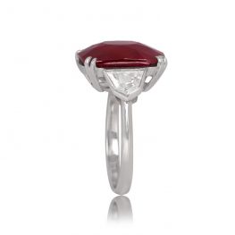Hillcrest 12-carat Cushion Cut Ruby and Diamond Ring TSV