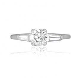 Lewiston Diamond Platinum Ring Top View