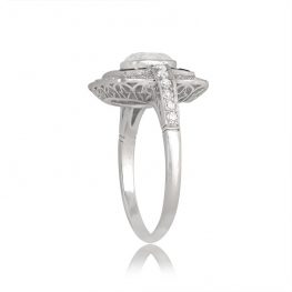 Antique Cushion Diamond Onyx Halo Ring - Windham Ring 12155 TSV