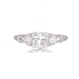 0.77ct Old European Diamond Set in Prongs Ring - Brent Ring