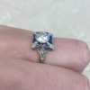 Calibre French Cut Sapphire Diamond Ring 12396 F5
