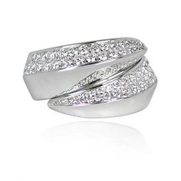 French Cartier 18k White Gold Band - 12426 TV