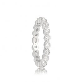 Round Brilliant Cut Diamond Eternity Eden Band Top Side View