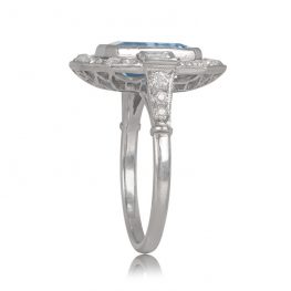 2.54ct Natural Aquamarine and Platinum Ring Lugano Ring TSV