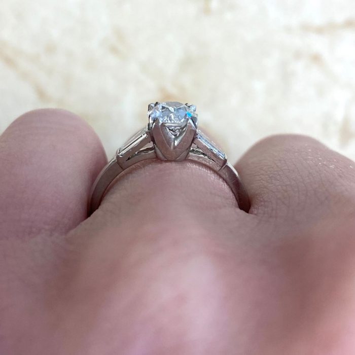 Side View Deco Diamond Ring Elm Park Ring F