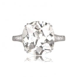 6.66 Carat Antique Cushion Cut Diamond Ring - Wilmont Ring