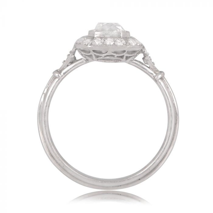 1.07 carat Old Mine Cushion Cut Diamond Halo Engagement Ring SV 12916