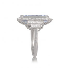 5.30ct Aquamarine and Diamond Halo Engagement Ring TSV 12933