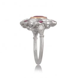 TSV 12938 Ruby Platinum Diamond Ring