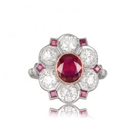 Main 12938 Ruby Platinum Diamond Ring