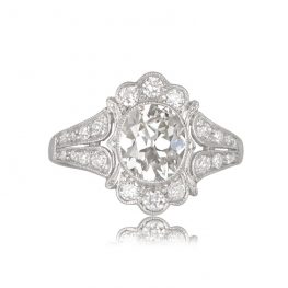 1.55ct Cushion Cut Diamond Platinum Ring Hedley Ring