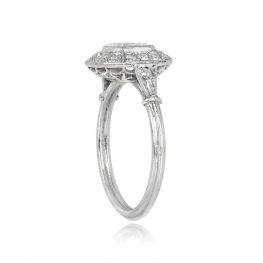 Triple Wire Shank Asscher Cut Diamond And Halo Engagement Ring 13035-TSV-1000PX