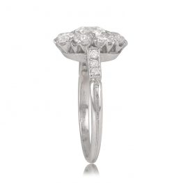0.65ct Cushion Cut Diamond Cluster Ring hone Ring