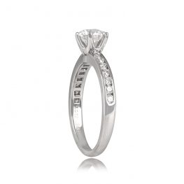 Channel Set Round Brilliant Cut Diamond Engagement Ring 13064_TSV