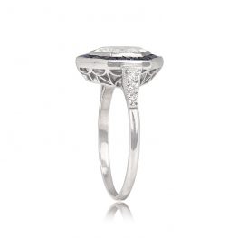 Geometric Diamond and Sapphire Engagement Ring - Birmingham Ring