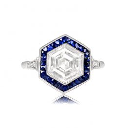 Hexagon Diamond Ring Birmingham Ring Top View