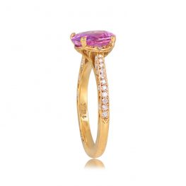 2.73ct Natural Pink Sapphire and Diamond Ring - Terre Ring