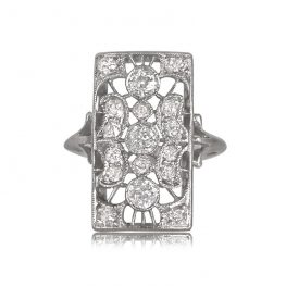 Edwardian Platinum Ring Torrance Ring. 13264