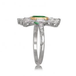 1-carat Emerald Ring with diamonds 13277 TSV