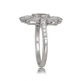 Platinum 0.97ct Ruby and Diamond Ring - Chartreuse Ring