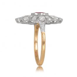 Platinum and Gold Ruby and Diamond Ring - Formosa Ring
