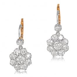 Cluster Diamond Earrings Stanton Earrings Top View
