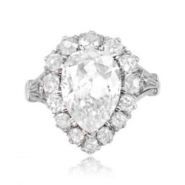 Pear Shape Diamond Ring Shafton Ring Top View