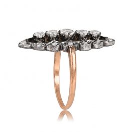 Old European Diamond Navette Engagement Ring - Waterbury Ring