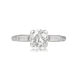 Old European and Baguette Diamond Ring - Chicago Ring