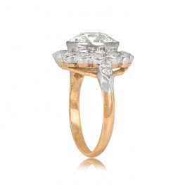 Antique 3ct Diamond Ring Stockton Ring Top Side View