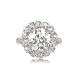 Victorian Cluster Diamond Ring Stockton Ring Top View