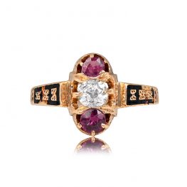 Antique Victorian Three Stone Engagement Ring - Maribelle Ring