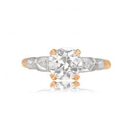 Two Tone 14k Gold Engagement Ring - Mildred Ring