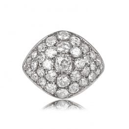 Victorian Old European Diamond and Silver Ring - Rideau Ring