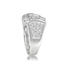 Brilliant Cut Diamond Accented Shoulders Bow Tie Motif Engagement Ring 13494_TSV