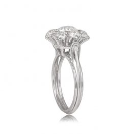 Flowerhead Platinum and Diamond Engagement Ring - Eastchester Ring