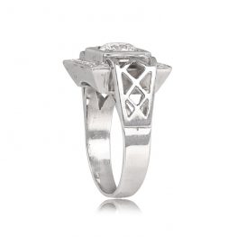 French Retro 18k White Gold Ring - Belmont Ring